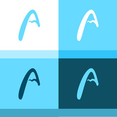Alpine Mountain in the Form of a Letter A
