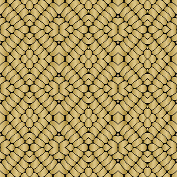 Seamless Gold Snake Skin Pattern.