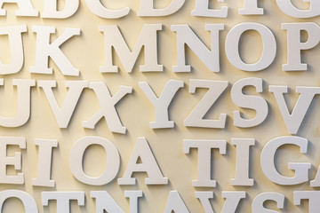 Wooden alphabet magnets