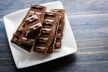 chocolate bar with nuts