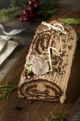 Homemade Chocolate Christmas Yule Log