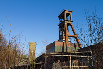 Fototapeta na wymiar Abandoned Coal Mining Headframe / NRW Germany