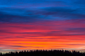 Fototapeta premium Sunset in mountains