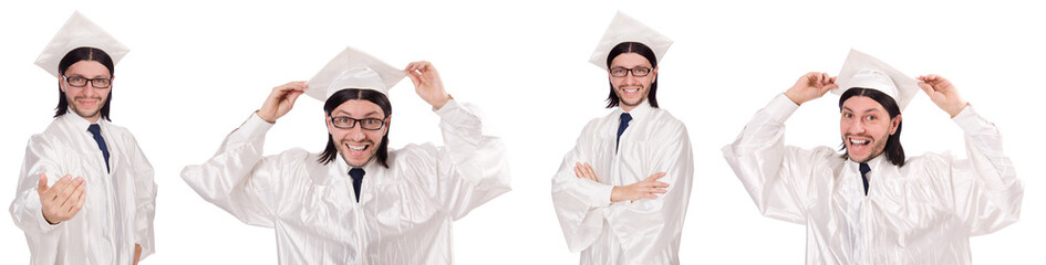 Young man ready for university graduation