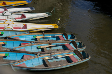 Fototapeta na wymiar Punting Boats, Oxford, England