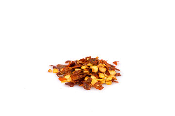 Pile of a crushed red pepper