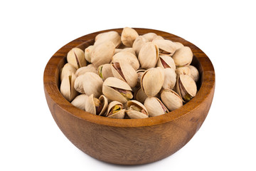 Heap of salted pistachio nuts