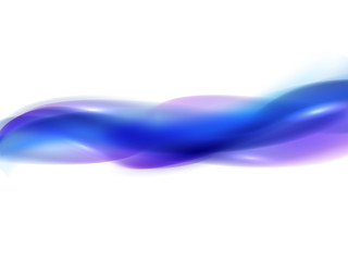 Abstract white background with blue and purple wavy lines. Abstract color wave design element. Blue wave.