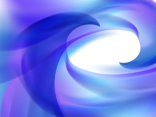 Abstract white background with blue and purple wavy lines. Abstract color wave design element. Blue wave.