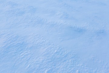 Snow photographed at sunset