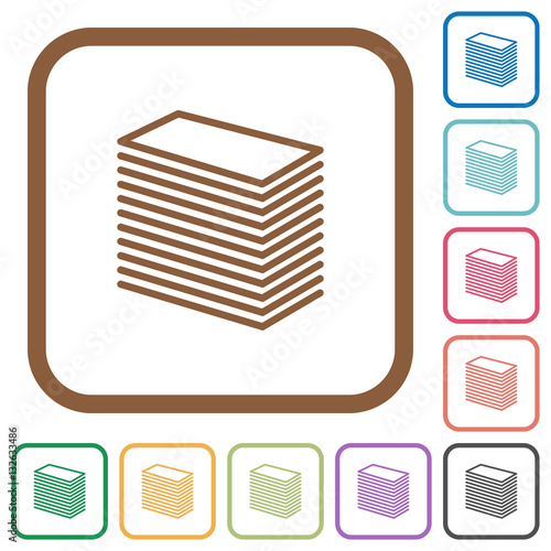 "Paper stack simple icons" Stockfotos und lizenzfreie Vektoren auf