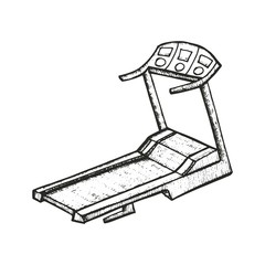 Treadmill drawing. vector illustration