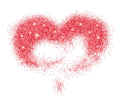 Red Glitter Heart