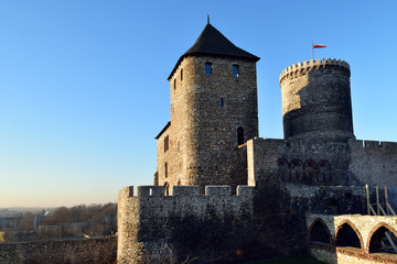 Fototapeta na wymiar Castle in Bedzin. Poland. Średniowiczny Zamek w Będzinie.