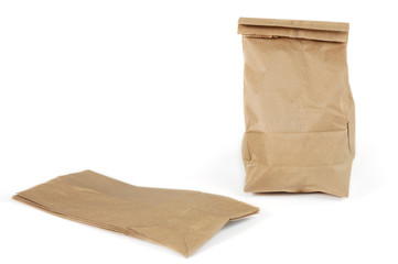 Disposable brown paper lunch bags