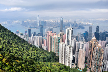 Aerial view of Hong Kong