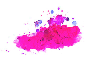 Colorful abstract watercolor texture with splashes and spatters. Modern creative watercolor background for trendy design.