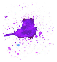 Colorful abstract watercolor texture with splashes and spatters. Modern creative watercolor background for trendy design.