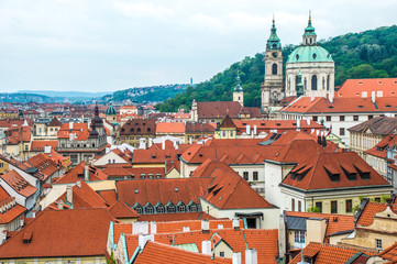 Fototapeta na wymiar View at central part of Prague