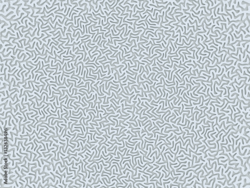 Poster Wavy organic rounded line maze pattern 3d rendering