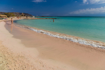Amazing Elafonisi beach, Chania prefecture, South of Crete island, Greece