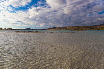Amazing Elafonisi beach, Chania prefecture, South of Crete island, Greece
