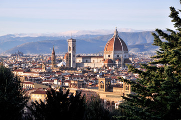Aerial view at Florence Cathedral