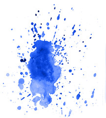 Colorful abstract watercolor texture with splashes and spatters. Modern creative watercolor background for trendy design.