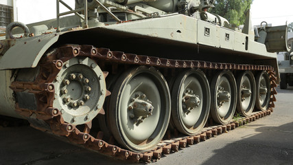 Obraz na płótnie Canvas tracked personnel carrier of a Tank