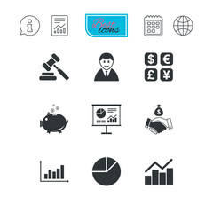 Money, cash and finance icons. Handshake sign.