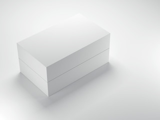 White Box mockup. 3d rendering