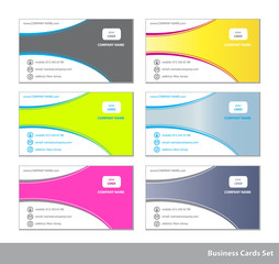 Set of Elegant business card template vector