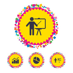 Diagram graph Pie chart. Presentation billboard.