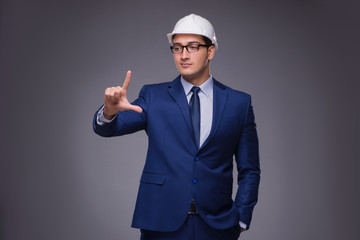 Young architect in industrial concept