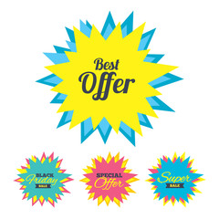 Best offer sign icon. Sale symbol.