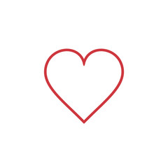 Heart Icon outline Vector. Love symbol. Valentine's Day sign.
