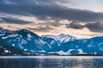 Mountains ski resort Zell am See Austria.