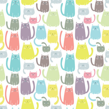 Fototapeta Colorful seamless vector background