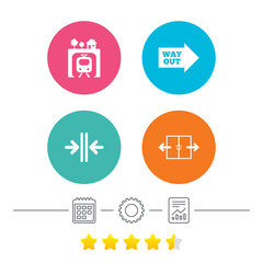 Underground icon. Automatic door symbol.