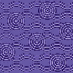 Abstract Aboriginal line painting in vector format.