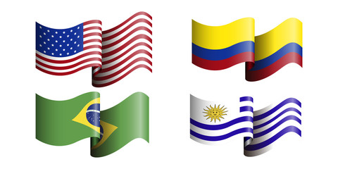 Set of flags