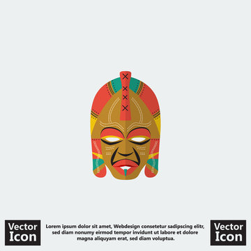 Tribal mask icon