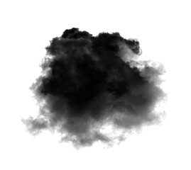 Black smoke on a white background