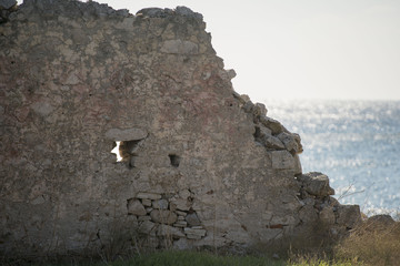 ruin of fortress wall 