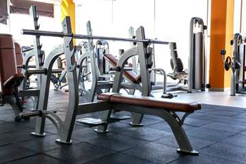 Obraz premium Interior of modern gym with special equipment