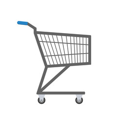 Shopping trolley. Vector illustration