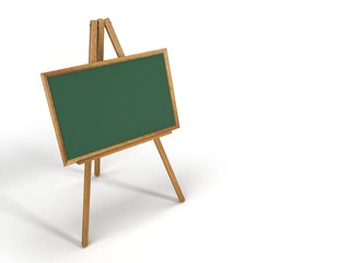 wooden easel chalk bord