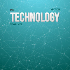 Illustration of Vector Wireframe Technology Background. Chemistry Molecule Connections. Network Connections Science Template