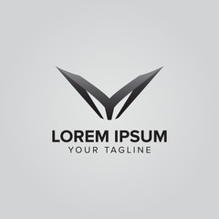 Luxury Letter YM Logo