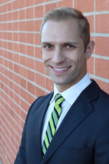 Gentleman in classic outfit smiling